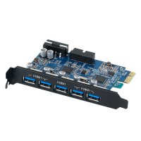  Orico PVU3-5O2I, 5 ext + 2x20pin USB3.0, PCI-E