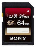Карта памяти SD 64Gb Sony (SF64UXT) SDXC Class 10 UHS-I
