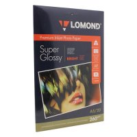 Фотобумага LOMOND 1103104 Одностороняя Супер Глянцевая, 260 г/м 2, A5(21x15)/20 л.