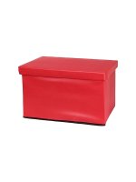 Пуф складной с ящиком для хранения "Красный"