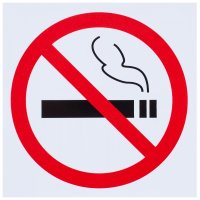 Наклейка "Не курить" маленькая пластик