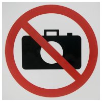 Наклейка "Не фотографировать" маленькая пластик