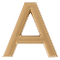 Буква "А" Larvij самоклеящаяся 40x32 мм пластик цвет матовое золото