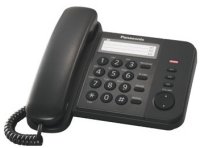 Аналоговый проводной телефон Panasonic KX-TS2352RUB тоновый / импульсный, черный, в коммерческой упа
