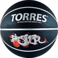 Мяч баскетбольный любительский Torres Prayer арт. B00057, размер 7, черно-серебристо-красный