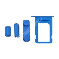 Корпус для iPhone 5 синий (вставки белые) (М 0944952)
