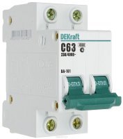 Автоматический выключатель Schneider Electric "DEKraft", 2 Р 63 А х-ка C 4,5 кА. 11072DEK