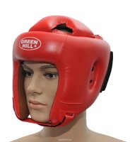 Шлем боксерский Green Hill "Brave", цвет: красный. Размер XL (61-63 см)
