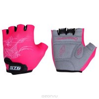 Перчатки велосипедные детские "STG" летние, быстросъемные, цвет: розовый. Размер M. Х 61898