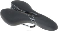 Седло для горного велосипеда "Xinda", с гелевыми вставками, цвет: черный, 28 х 16 см