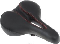 Седло для городского велосипеда "Xinda", цвет: черный, красный, 27 х 20 см