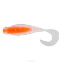 Твистер Tsuribito "Nami", цвет: прозрачный, оранжевый, 6 см, 6 шт