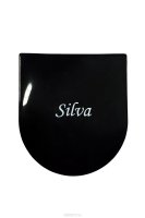 Silva Зеркало карманное двойное для макияжа, цвет: черный