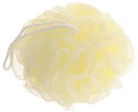 Мочалка Eva "Бантик", цвет: молочный, диаметр 9 см