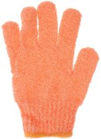 Мочалка-рукавица для тела Fun Fresh "Талия", массажная, цвет: оранжевый