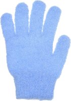 Мочалка-рукавица для тела Fun Fresh "Талия", массажная, цвет: голубой