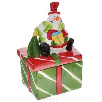 Шкатулка "Снеговик с подарком". 119708