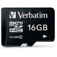   MicroSD 16Gb Verbatim (44007) Class 4 microSDHC