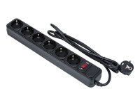   ExeGate 6 Sockets 3m Black SP-6-3B 119393