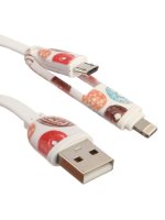 Аксессуар IQ Format Пончики Micro USB - Lightning White