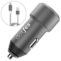  Dotfes B03s 2xUSB 4.8A + Micro USB Tarnish 03172