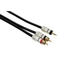  Connection Cable 3.5 mm Jack Plug Stereo - 2 RCA (phono) Plug, 1.5m