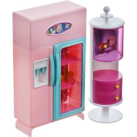 1Toy Красотка набор мебели для кукол, холодильник и буфет 31x9.5x31cm Т 54511