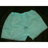 Штаны одноразовые нестерильные с разрезом размер 52-54 голубые (10 штук в упаковке)