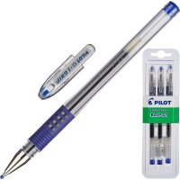 Ручка гелевая PILOT BLGP-G1-5 рез.манж.синяя 0,3 мм 3 шт/бл