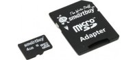   SmartBuy (SB4GBSDCL10-01) microSDHC 4Gb Class10 + microSD--)SD Adapter