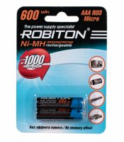Аккумулятор Robiton R03 AAA 600 mAh-2BL/50