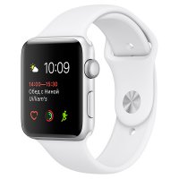 - Apple Watch S2 Sport 42mm Silver Al/White (MNPJ2RU/A)