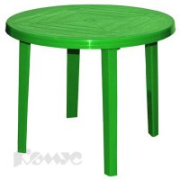 Стол обеденный (круглый, d 90 см, зеленый)
