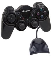 Геймпад беспроводной для PC Defender Game Racer Wireless V2.0 USB PC/PS2(12 кн,2 minI joysticks, ) (