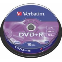 Диск Verbatim 43498 DVD+R 4,7 GB 16x CB/10