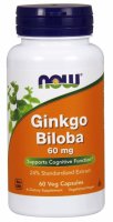    NOW FOOD NOW Ginkgo Biloba 60mg / 240 vcaps