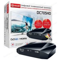 Тюнер цифровой DVB-T2 D-Color DC921HD HDMI USB черный