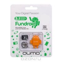 QUMO microSDHC Class 10 16GB + /USB  Fundroid, Orange