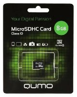 Карта памяти Qumo microSDHC class 10 8GB (QM8GMICSDHC10NA)