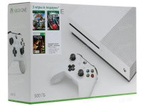   Microsoft Xbox One S + Gears of War 2, Scream Ride, Sunset Overdrive