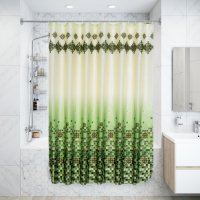 Штора для ванной комнаты Грин 180 х 180 см цвет зеленый