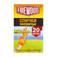 Спички охотничьи Firewood 20 шт., для розжига костров в любую погоду, в коробке