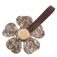 Подхват магнитный " Цветок Крупный " цвет шоколадный
