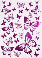 Наклейка Розовые бабочки Декоретто L, 5 шт.