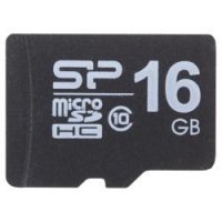   Silicon Power (SP016GBSTH010V30) MicroSDHC Memory Card 16Gb Class10 + miniSD--)SD + mic