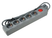   Uniel Universal 5 Sockets 3m Grey S-GSU5-3