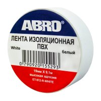 ABRO 19mm x 0.12mm x 9.1m White ET-912-R-W