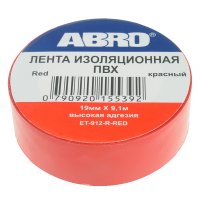  ABRO 19mm x 0.12mm x 9.1m Red ET-912-R-R