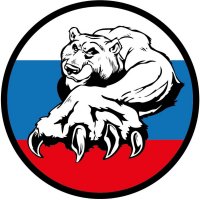 Наклейка Mashinokom РУС Триколор медведь VRC 250-10