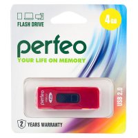  4Gb - Perfeo S04 Red PF-S04R004